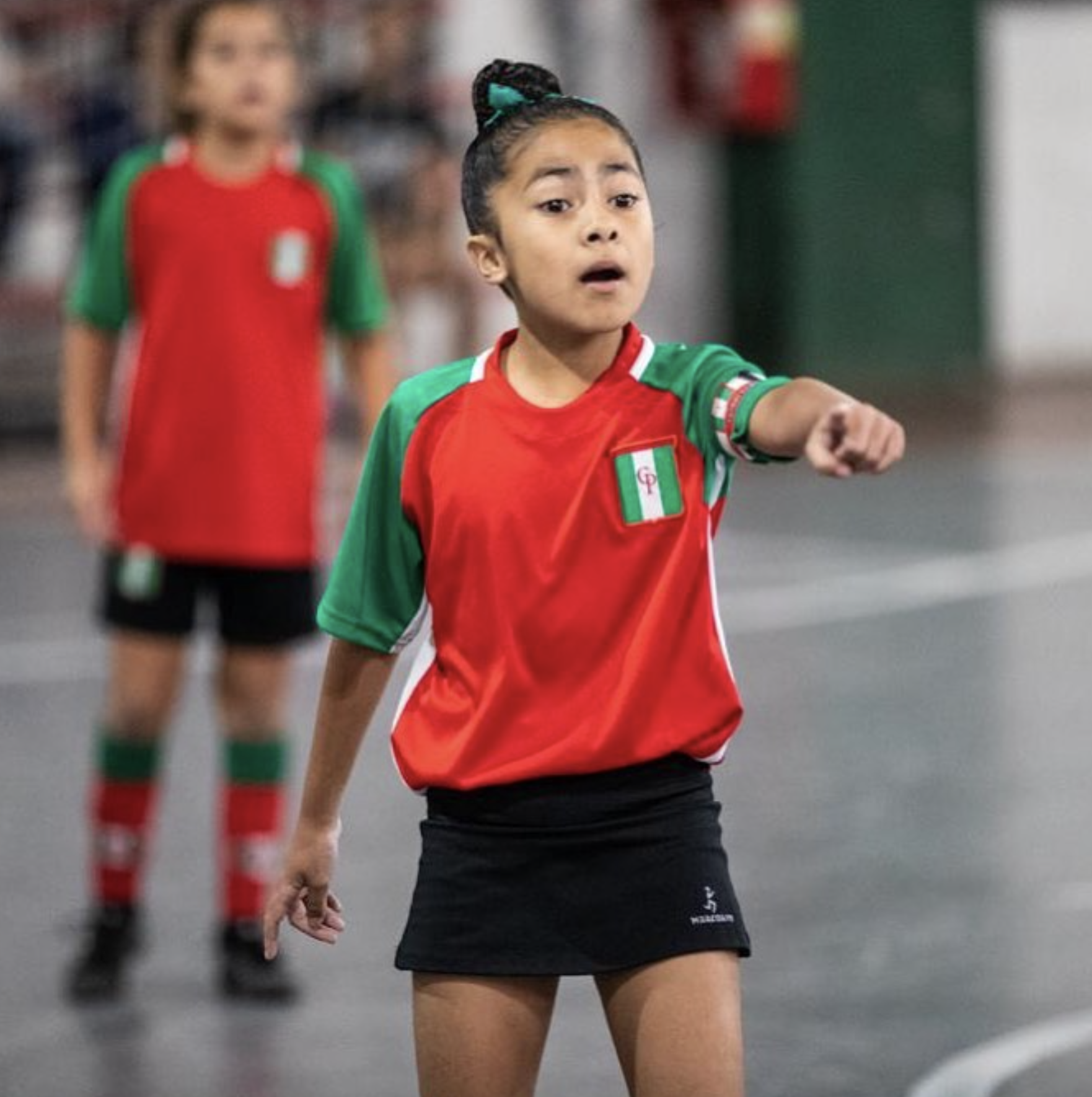 Jugadora de Cestoball en el predio